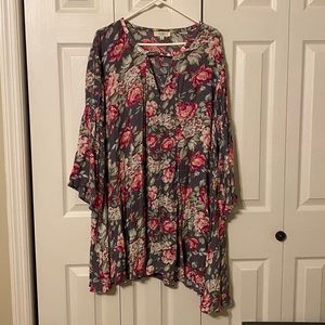 Floral Umgee Plus Dress/Tunic Top
